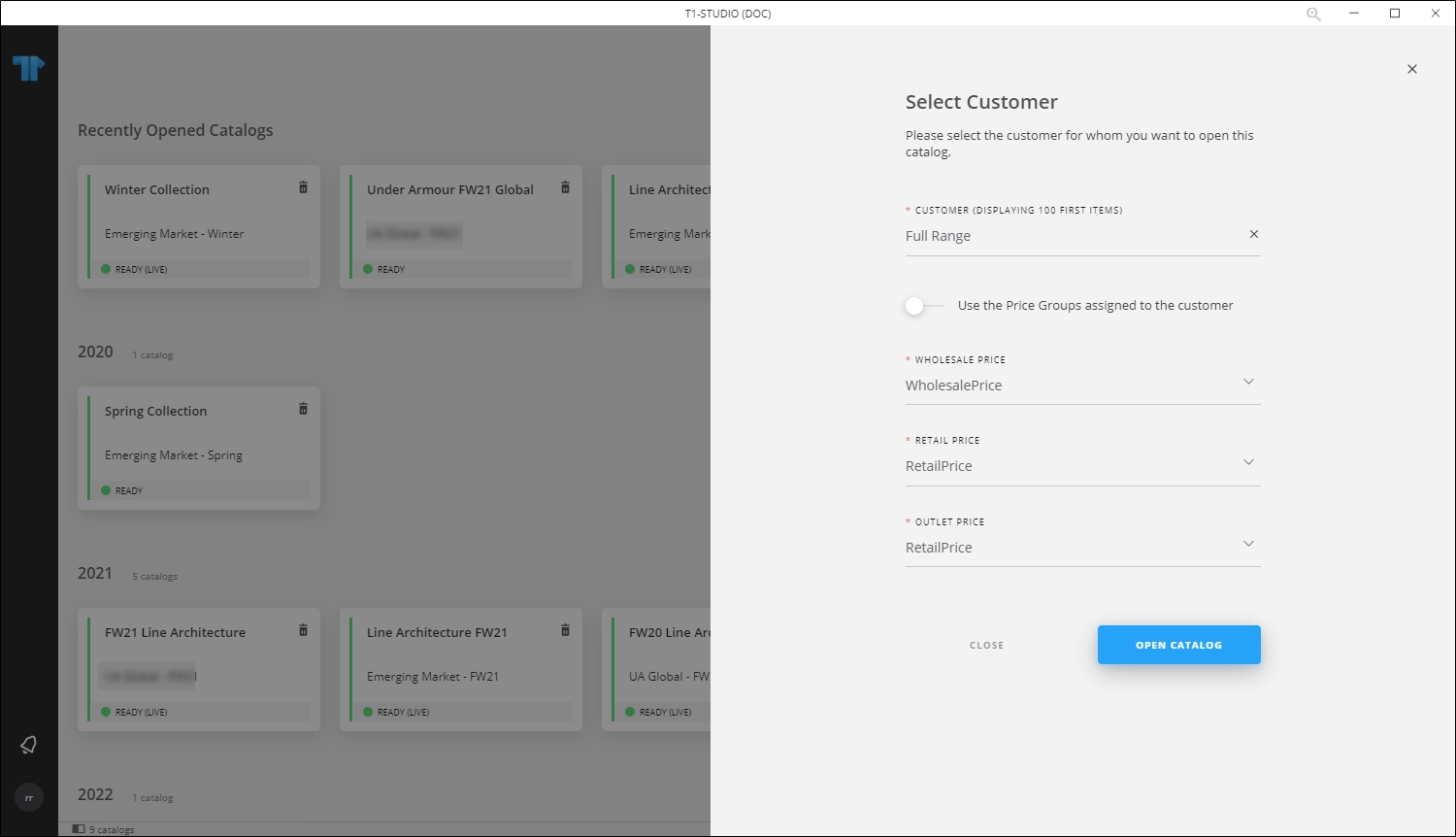 Open catalog Trasix Knowledge Base