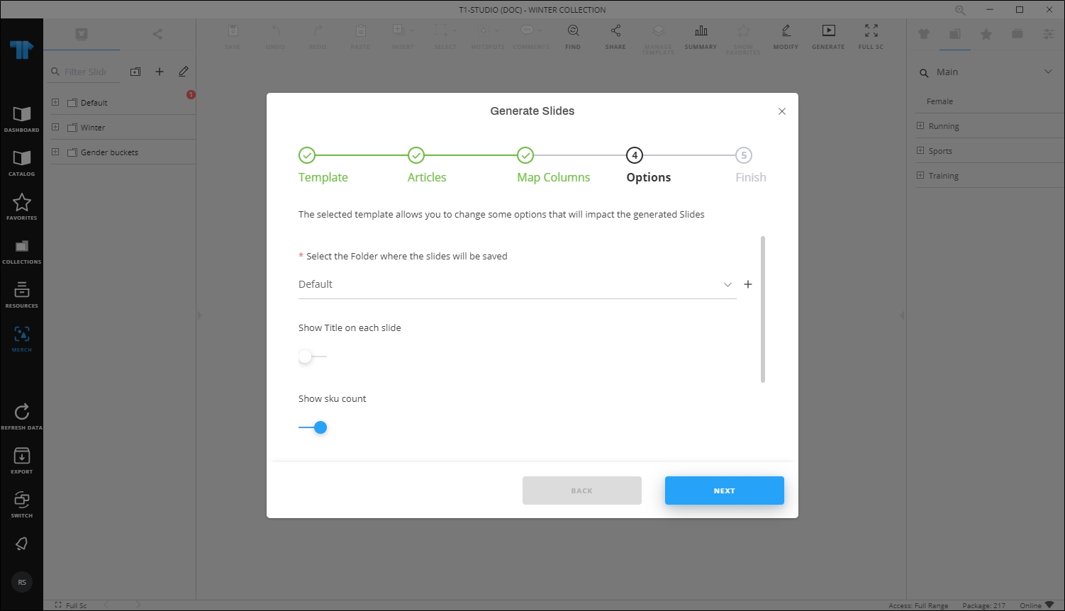 Catalog buckets Trasix Knowledge Base